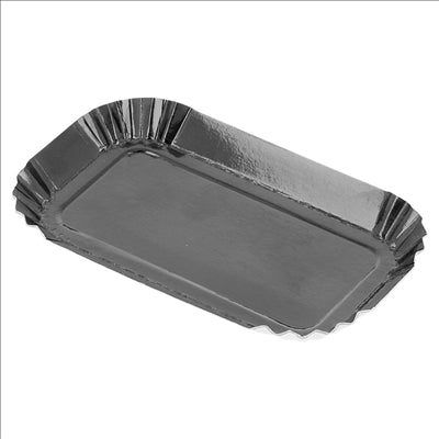 MINI PLATEAUX 325 G/M2 4x8 CM NOIR CARTON (100 UNITÉS)