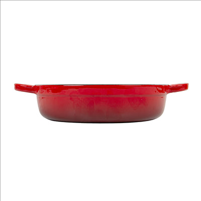 COCOTTE RONDE AVEC COUVERCLE 1,9 L Ø 23x5,8 CM ROUGE FER (4 UNITÉS)