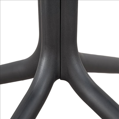 TABLE CARRÉE 'SUPRA-TEK'  80x80x75 CM NOIR PP (1 UNITÉ)