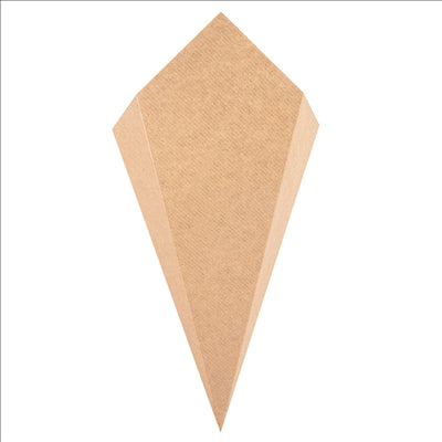 CORNETS FRITES 'THEPACK' 250 G 220 G/M2 15,7x26,8 CM NATUREL CARTON ONDULÉ NANO-MICRO (1200 UNITÉS)