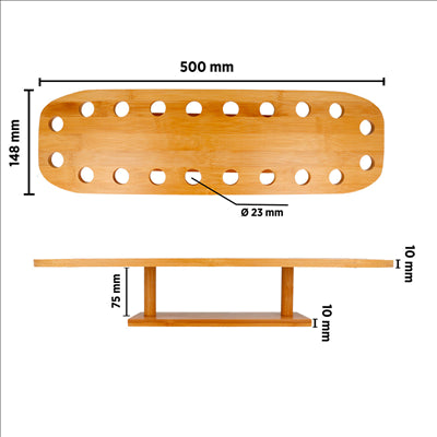 DISPLAY 20 CÔNES  50x14,7x9 CM NATUREL BAMBOU (1 UNITÉ)