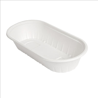 LUNCH BOX 'BIONIC' 800 ML 24,3x12x4,8 CM BLANC BAGASSE (500 UNITÉS)