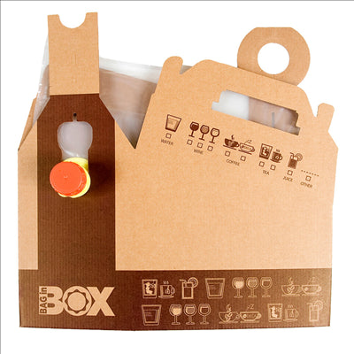 BAG IN BOX 3,1 L - 104,82 OZ  MARRON CARTON (25 UNITÉS)