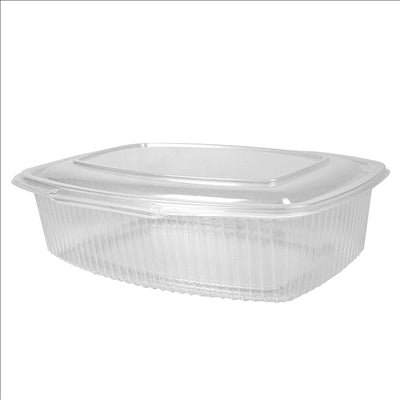 RÉCIPIENT AVEC COUVERCLE CHARNIÈRE 1500 ML 23,3x17,8x6,3 CM TRANSPARENT PP (200 UNITÉS)