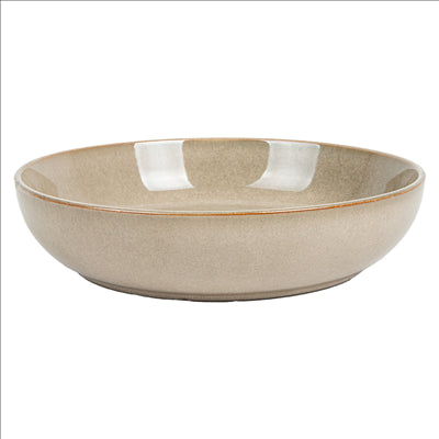 ASSIETTES CREUSES 'AKALA' 630 ML Ø20x4,5 CM BEIGE STONEWARE (6 UNITÉS)