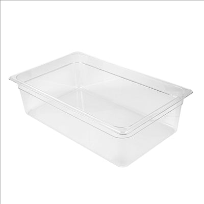 BAC GASTRONORM 1/1 19,1 L 53x32,5x15 CM TRANSPARENT POLYCARBONATE (1 UNITÉ)