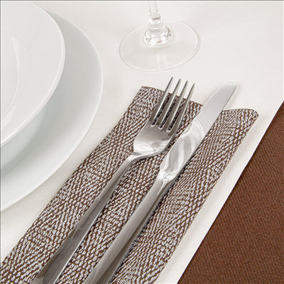 SERVIETTES P. 1/4 'KEIKO' 55 G/M2 40x40 CM CHOCOLAT AIRLAID (700 UNITÉS)