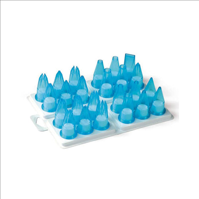 DOUILLES DÉCORATION 24 PIÈCES   BLEU CIEL POLYCARBONATE (1 UNITÉ)