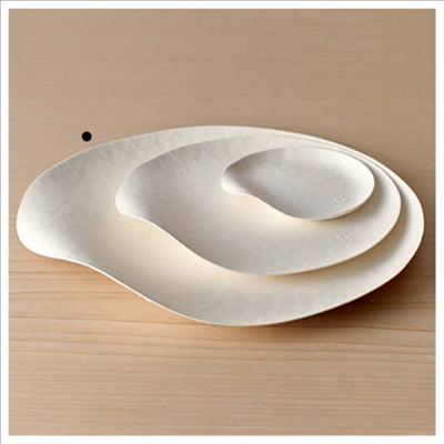 ASSIETTES MARU L 'BIONIC'  Ø 23x3,4 CM BLANC BAGASSE (100 UNITÉS)