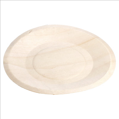 ASSIETTES RONDES 'WOOD'  Ø 15,5x1 CM NATUREL BOIS (200 UNITÉS)