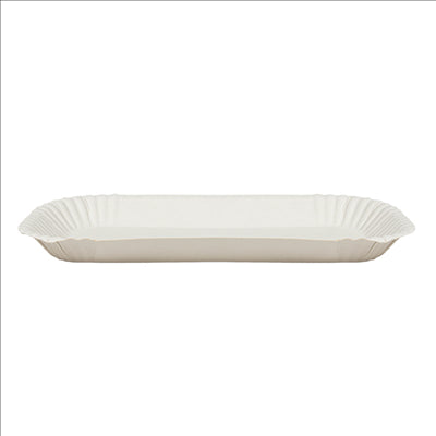 PLATEAUX  320 G/M2 23x15x2 CM BLANC CARTON (100 UNITÉS)