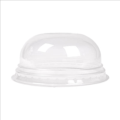 COUVERCLES COUPOLE AVEC ORIFICE POUR 224.02  Ø 9,5x4,4 CM TRANSPARENT PLA (800 UNITÉS)