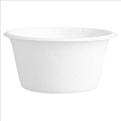 POTS 'BIONIC' 55 ML Ø 6x3 CM BLANC BAGASSE (1000 UNITÉS)