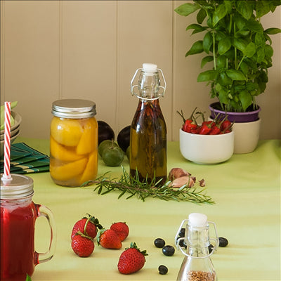 BOUTEILLE + FERMETURE CLIP 'WAKI GLASS' 250 ML Ø 5,5x19,5 CM TRANSPARENT VERRE (48 UNITÉS)