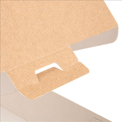 BOÎTES HAMBURGER 'THEPACK' 220 G/M2 14,2x13,7x6,1 CM (L) NATUREL CARTON ONDULÉ NANO-MICRO (500 UNITÉS)