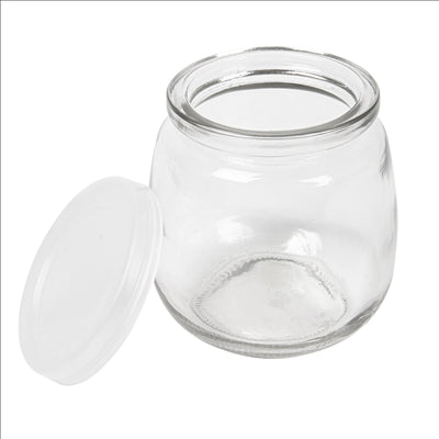 POT AVEC COUVERCLE 'WAKI GLASS' 300 ML Ø 8,4x8,7 CM TRANSPARENT VERRE (48 UNITÉS)