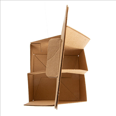 PORTE-BOUTEILLES, 4 BOUTEILLES  330 G/M2 15x15x32 CM NATUREL CARTON ONDULÉ MICROCANAL (200 UNITÉS)