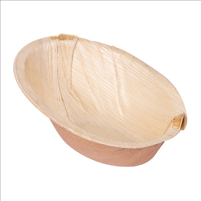 BOL OVALE COURBE 'ARECA' 160 ML 14x10x6,4 CM NATUREL ARECA (200 UNITÉS)