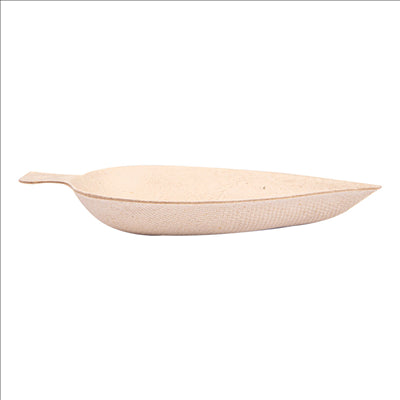 RÉCIPIENT FEUILLE 'BIONIC'  9x6x1,2 CM NATUREL BAGASSE (1000 UNITÉS)