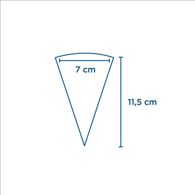 CÔNES GLACES 'PAROLE' 100 G/M2 7x11,5 CM BLANC PAPIER (3000 UNITÉS)