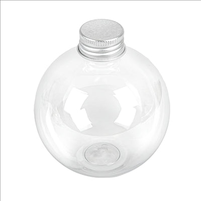 FLACONS SPHÉRIQUES AVEC BOUCHON EN ALUMINIUM 350 ML Ø9x10,1 CM TRANSPARENT PET (150 UNITÉS)
