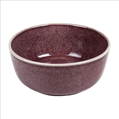 BOL 'AKALA' 680 ML Ø15x6,2 CM BORDEAUX STONEWARE (6 UNITÉS)