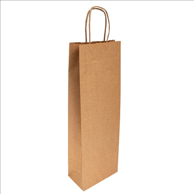 SACS SOS AVEC ANSES 1 BOTEILLE  100 G/M2 14+8x40 CM NATUREL KRAFT (250 UNITÉS)