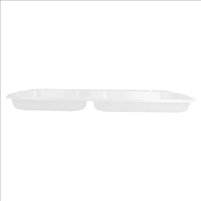 PLATEAUX À EMPORTER - 4 COMP.  36x24 CM BLANC PS (300 UNITÉS)