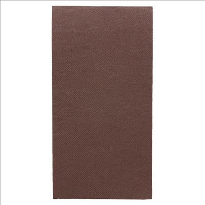 SERVIETTES ECOLABEL P. 1/8 'DOUBLE POINT' 18 G/M2 40x40 CM CHOCOLAT OUATE (1200 UNITÉS)