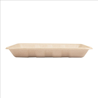 PLATEAUX 'BIONIC' 700 ML 23,7x17,3x3 CM NATUREL BAGASSE (400 UNITÉS)