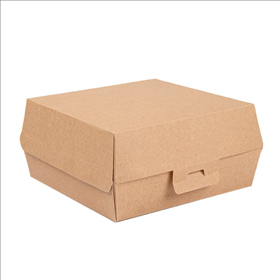 BOÎTES HAMBURGER 'THEPACK' 220 G/M2 14,2x13,7x6,1 CM (L) NATUREL CARTON ONDULÉ NANO-MICRO (500 UNITÉS)