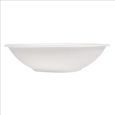 BOLS 'BIONIC' 700 ML Ø 19,6x4,8 CM BLANC BAGASSE (400 UNITÉS)