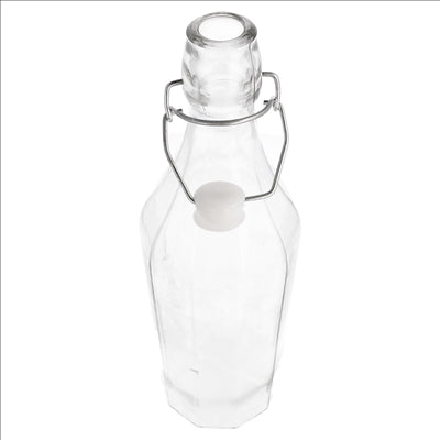 BOUTEILLE + FERMETURE CLIP 1 L Ø 8,5x32,5 CM TRANSPARENT VERRE (12 UNITÉS)