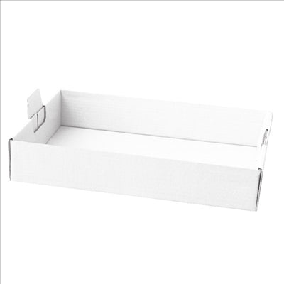 PLATEAUX REGROUPER  390 G/M2 62x43,5x9,5 CM BLANC CARTON (50 UNITÉS)