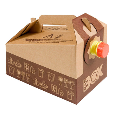 BAG IN BOX 3,1 L - 104,82 OZ  MARRON CARTON (25 UNITÉS)