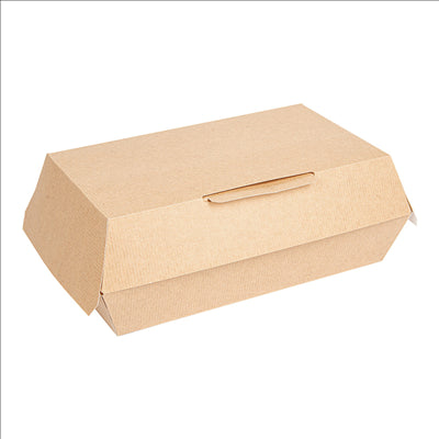 BOÎTES "LUNCH BOX" 'THEPACK' 220 G/M2 22x13x7,5 CM NATUREL CARTON ONDULÉ NANO-MICRO (300 UNITÉS)