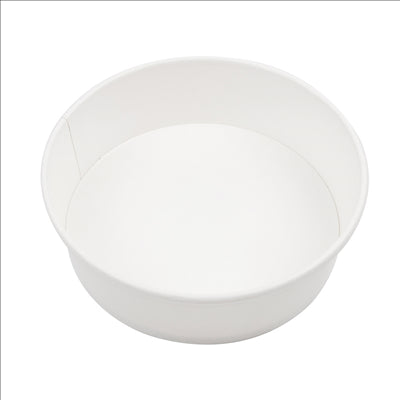 POTS SALADIERS 500 ML - 16,6 oz 300 + 18 PE G/M2 Ø15/12,8x4,5 CM BLANC CARTON (300 UNITÉS)