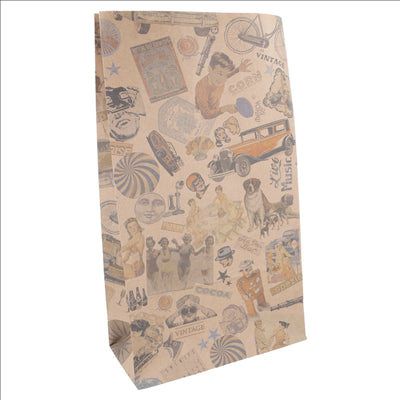 SACS SOS SANS ANSES 'VINTAGE' 80 G/M2 20+9x34,5 CM NATUREL KRAFT (500 UNITÉS)