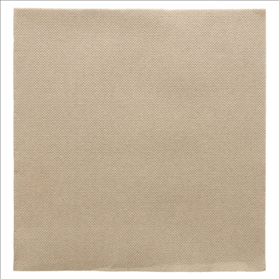 SERVIETTES ECOLABEL 'DOUBLE POINT' 18 G/M2 39x39 CM TAUPE OUATE (1200 UNITÉS)