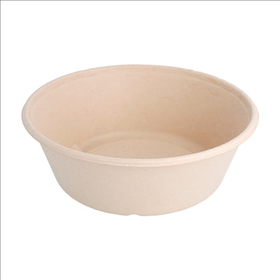 BOLS 'BIONIC' 900 ML Ø 19,5x6,5 CM NATUREL BAGASSE (200 UNITÉS)