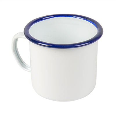 TASSES 'ENAMELWARE' 500 ML Ø 9x9 CM BLANC ACIER ÉMAILLÉ (6 UNITÉS)
