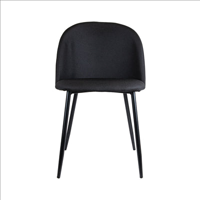 CHAISE 'SUPRA-TEK'  52x50x78 CM NOIR POLYESTER (4 UNITÉS)