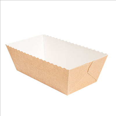 MOULES CUISSON PÂTISSERIE  230 G/M2 16x8x6 CM NATUREL KRAFT (300 UNITÉS)