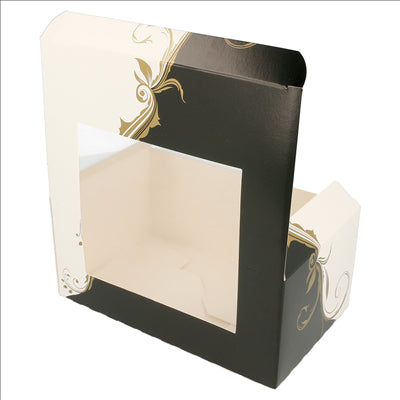 BOÎTES PÂTISSERIES AVEC FENÊTRE 'THEPACK CLASSIC' 250 G/M2 18x11x8 CM BLANC CARTON ONDULÉ NANO-MICRO (400 UNITÉS)