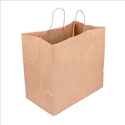 SACS SOS TRAITEUR AVEC ANSES  90 G/M2 36+21x33,5 CM NATUREL KRAFT (250 UNITÉS)