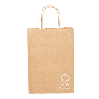 SACS SOS AVEC ANSES  80 G/M2 20+10x29 CM NATUREL KRAFT (250 UNITÉS)