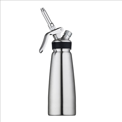 SIPHON CRÈME CHANTILLY 0,5 L Ø 8x21 CM ARGENTE INOX (1 UNITÉ)