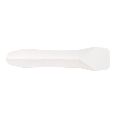 PETITES CUILLÈRES POUR GLACES 'PAPER SPOON' 590 G/M2 9,4 CM BLANC CARTON (450 UNITÉS)