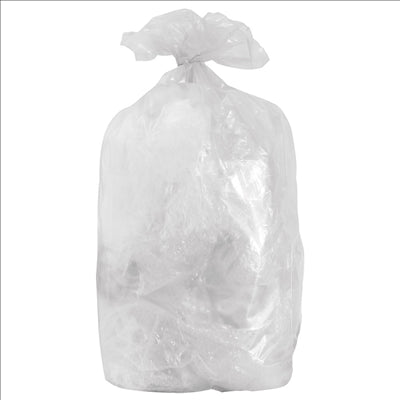 10 U. SACS POUBELLE 180 L 80µ 97x120 CM TRANSPARENT LDPE (1 UNITÉ)