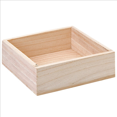 BOÎTE PRÉSENTATION BUFFET  16x15x5 CM NATUREL BOIS (1 UNITÉ)